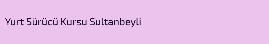 Yurt Sürücü Kursu Sultanbeyli
